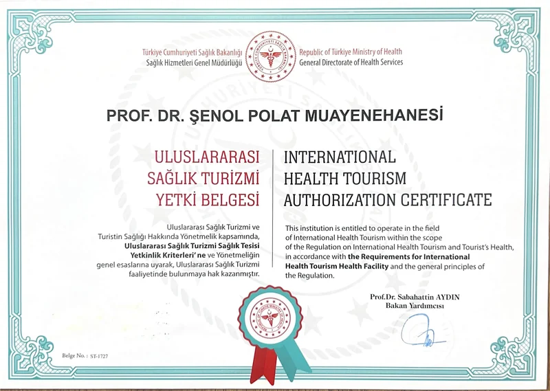 T.C. Sağlık Bakanlığı Uluslararası Sağlık Turizmi Yetki Belgesi
